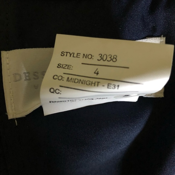 Off-the-Shoulder Trumpet Gown Navy - Picture 4 of 4